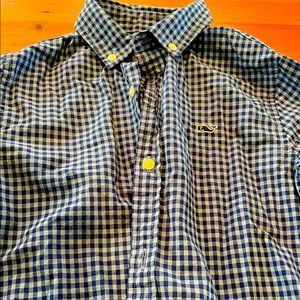 Boys' Gingham On-The-Go Performance Whale Shirt